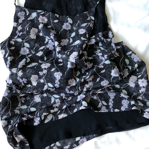 Vintage A-Line Fully Lined Zip Closure Strap Boat Neck Floral Dart Work Dress S - Picture 4 of 4